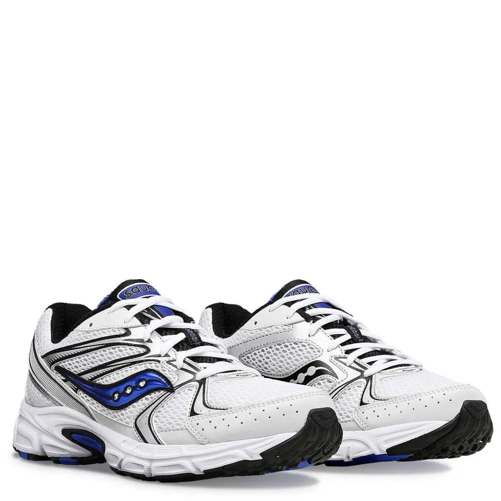 Saucony Ride Millennium in White/Royal Rapid Motion Padded Comfort Standing Workers