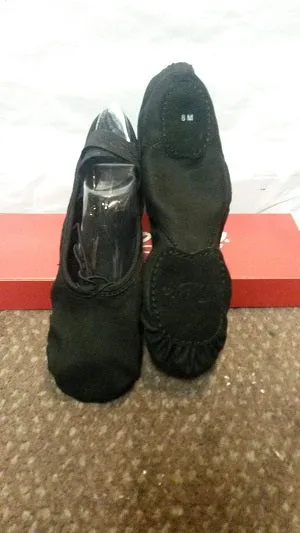 Sculpture 2 -- Stretch Canvas Split Sole Ballet -- Black Balance Core Airport Easy