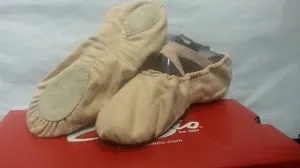 Sky Blue Clear Glow Sculpture 2 -- Stretch Canvas Split Sole Ballet -- Nude