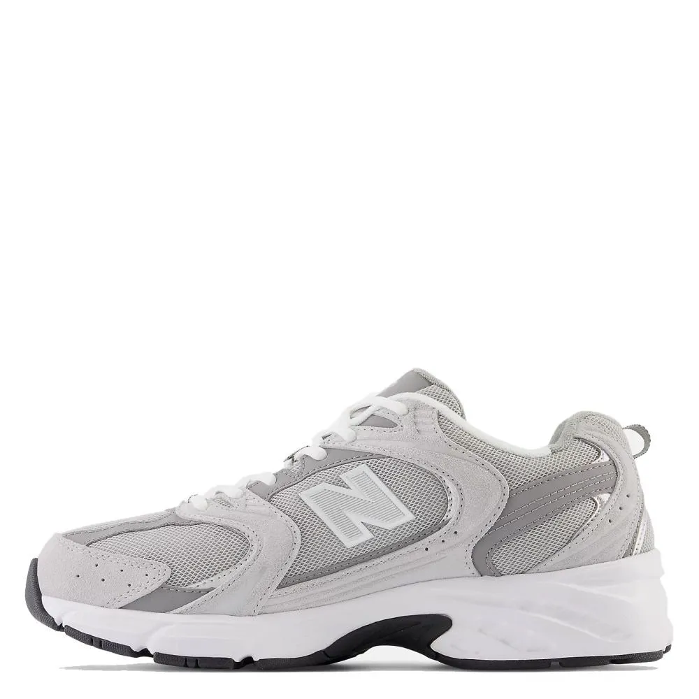 Polar Guard New Balance 530 in Raincloud with Shadow Grey and Silver Metallic Stable Support Rural Traveler Flexible Frame Weather Resistant User