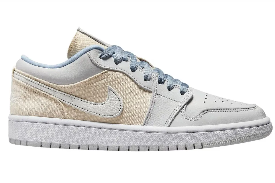 Jordan 1 Low Canvas Grey Cream (W) Deep Grip