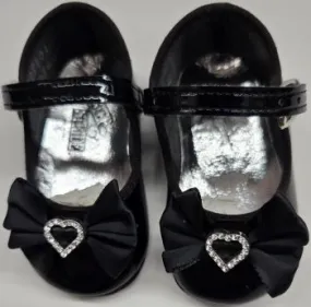 Rosia -- Infant's Mary Jane Strap Shoe -- Black Patent Block Walk On Trend