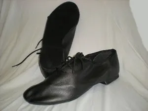 Jazzy -- Full Sole Jazz Oxford, Suede Sole -- Black Wet Land Suede Soft