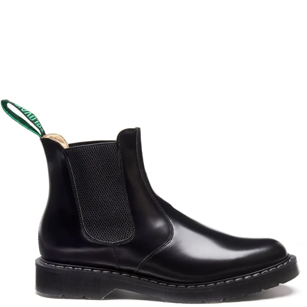 Neutral Tones Slip   Resistant Shock Absorbing Solovair Dealer Boot in Black Hi-Shine