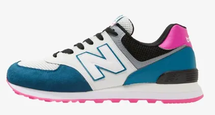 New Balance ML574PWC/ white/blue/pink Adjustable