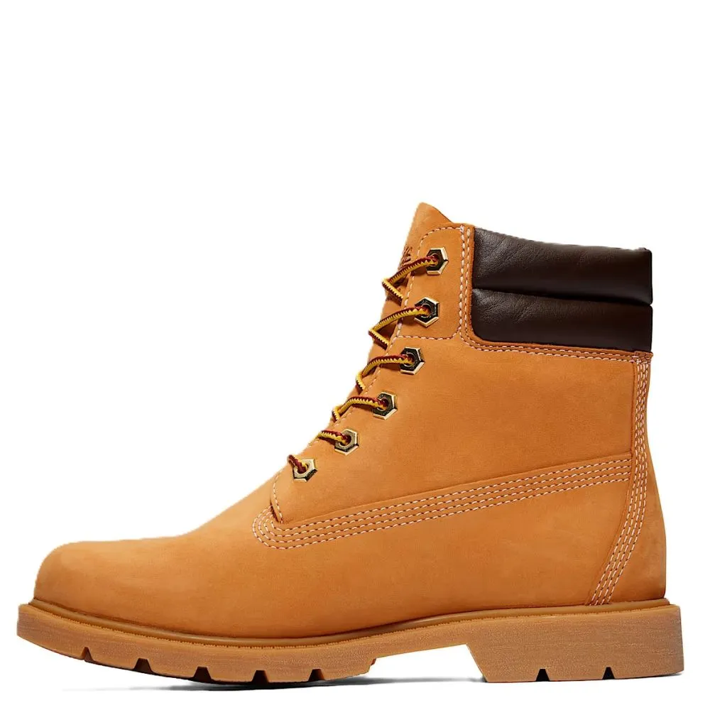 Metallic Edge Light Tread Timberland Women's Linden Woods 6-Inch Waterproof Boot in Wheat