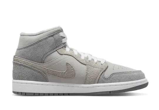 Wmns Air Jordan 1 Mid SE 'Particle Grey' Tech Knit