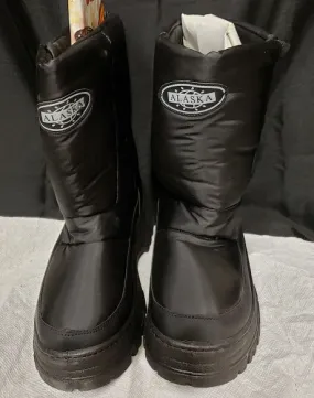 Salvatore -- Men's Nylon Winter Boot -- Black Metallic Buckle