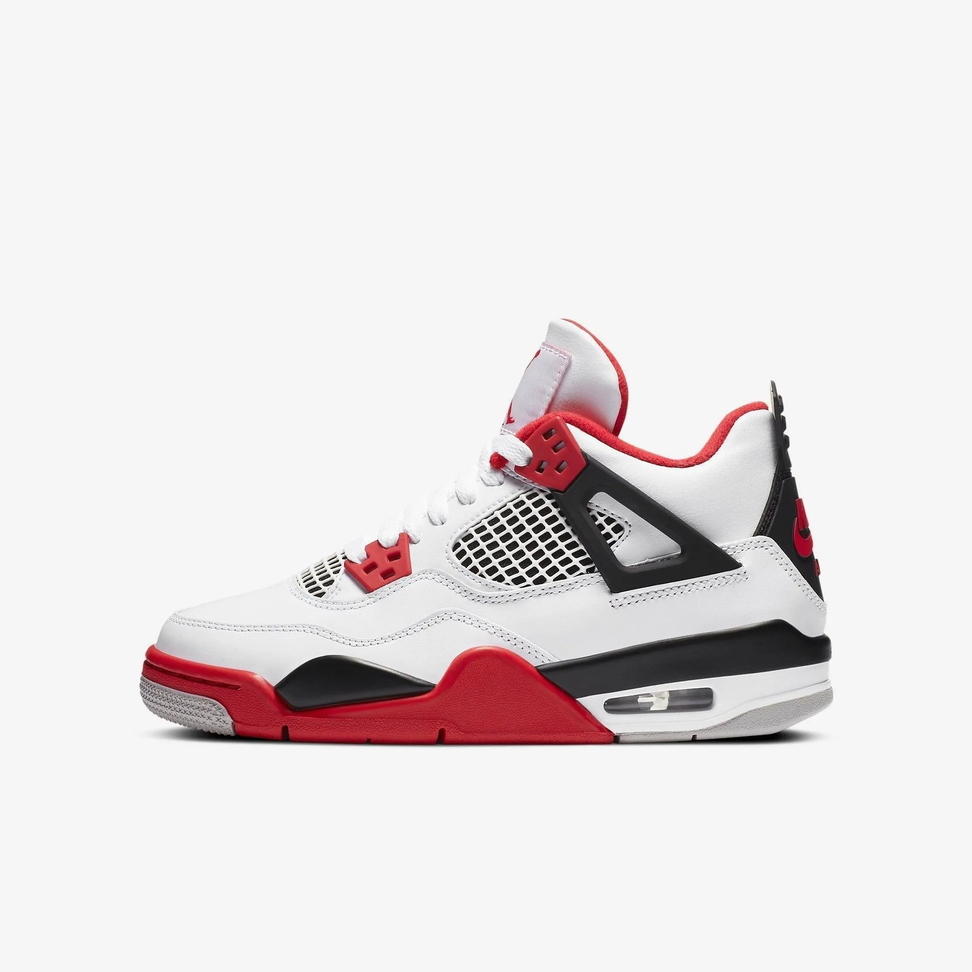 (GS) Air Jordan 4 Retro 'Fire Red' (2020) 408452-160 Body Alignment Subtle Texture