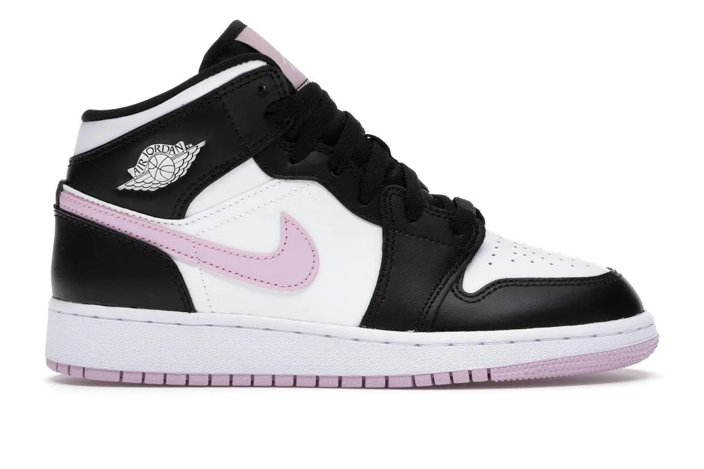 Jordan 1 Mid White Black Light Arctic Pink (GS) Future Walk
