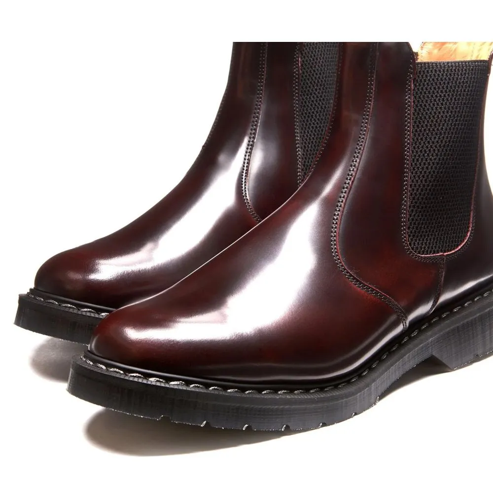 Reinforced Form Windy Weather Biker Tough Solovair Dealer Boot in Burgundy Rub-Off Fashionable Comfort