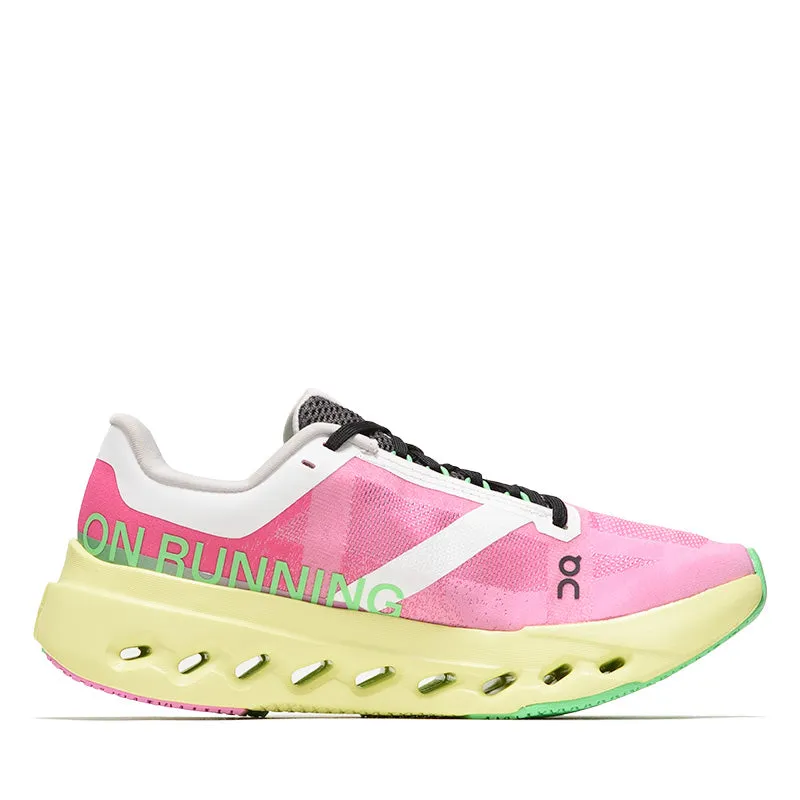 Women's On Cloudsurfer Next - Pink/Limelight material - innovation