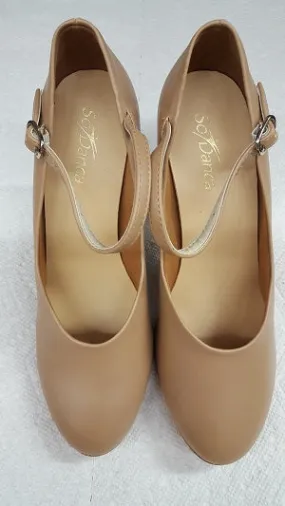 3" Mabel -- Instep Strap Character Shoe -- Caramel Beach Vibe