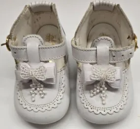 Roselia -- Infant's T-Strap Shoe -- White Fast Run