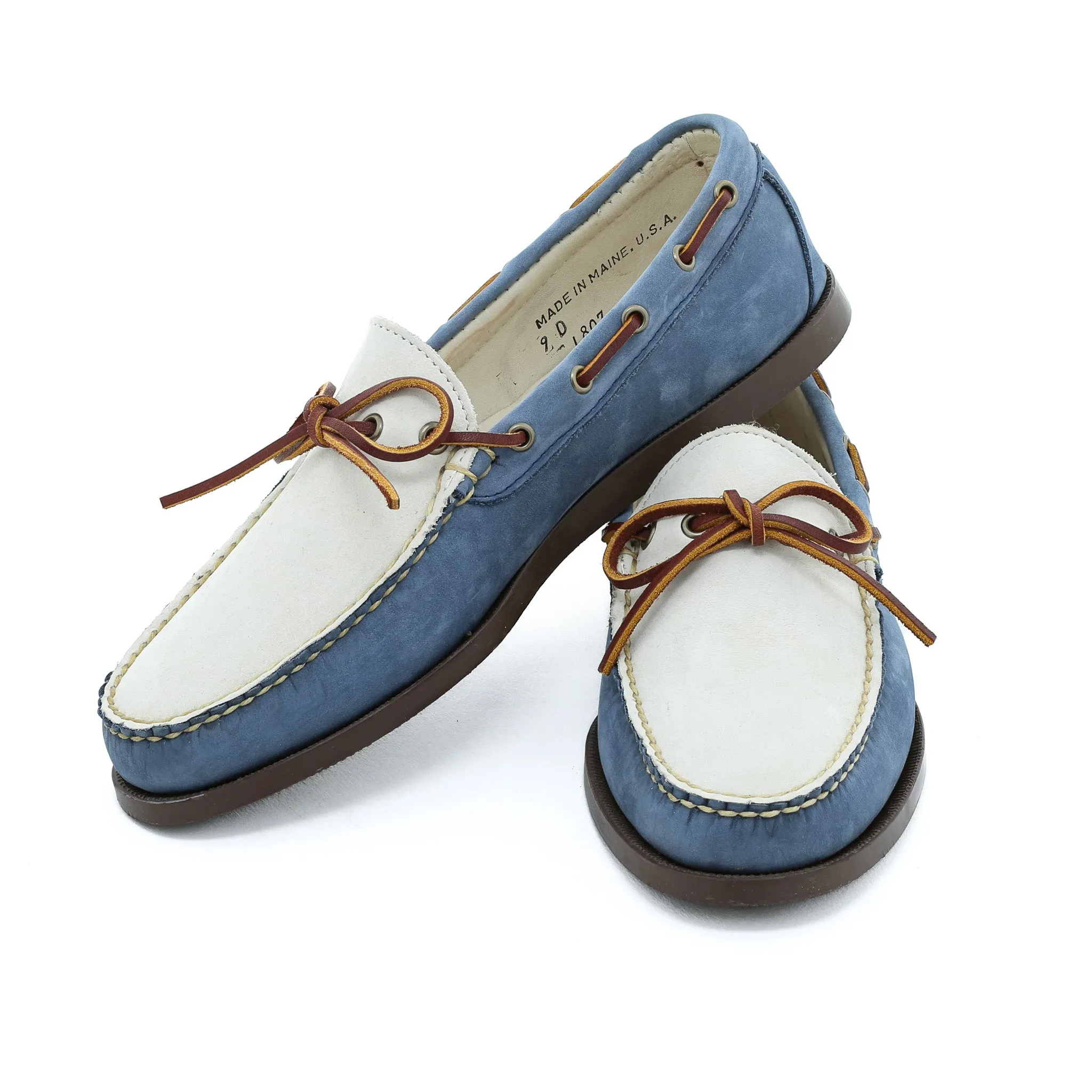 Ventilated Mesh Cold Weather Secure Dirigo Camp-Moc - Montoroso Harbor Blue w/Snuffed Suede