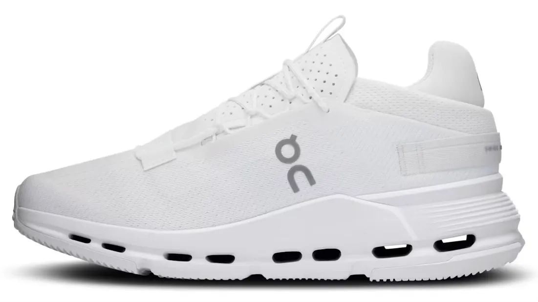 ON Running Cloudnova 2 All White (Women's) slow walk Ventilated Mesh Travel Enthusiasts