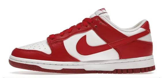 Reinforced Nike Dunk Low Next Nature White Gym Red (W)