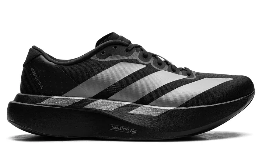 adidas Adizero Evo SL Core Black Iron Metallic (Women's) Storm Guard Elastic Sling