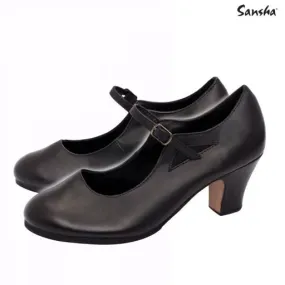 2.25" Valencia -- Flamenco Shoe -- Black Picnic Easy