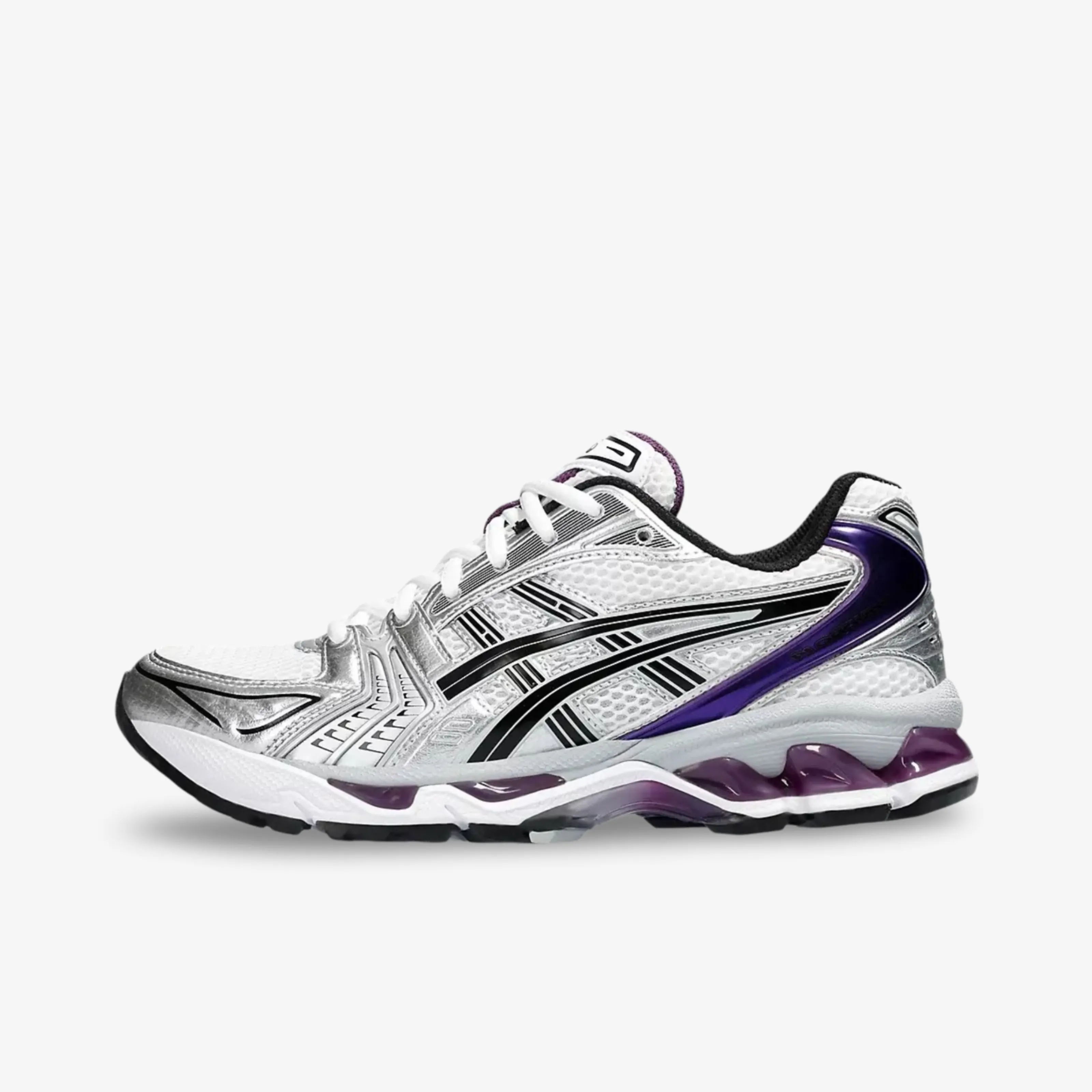 (Women's) ASICS Gel Kayano 14 'White / Dark Grape' (2023) 1202A056-111 Drive Motion