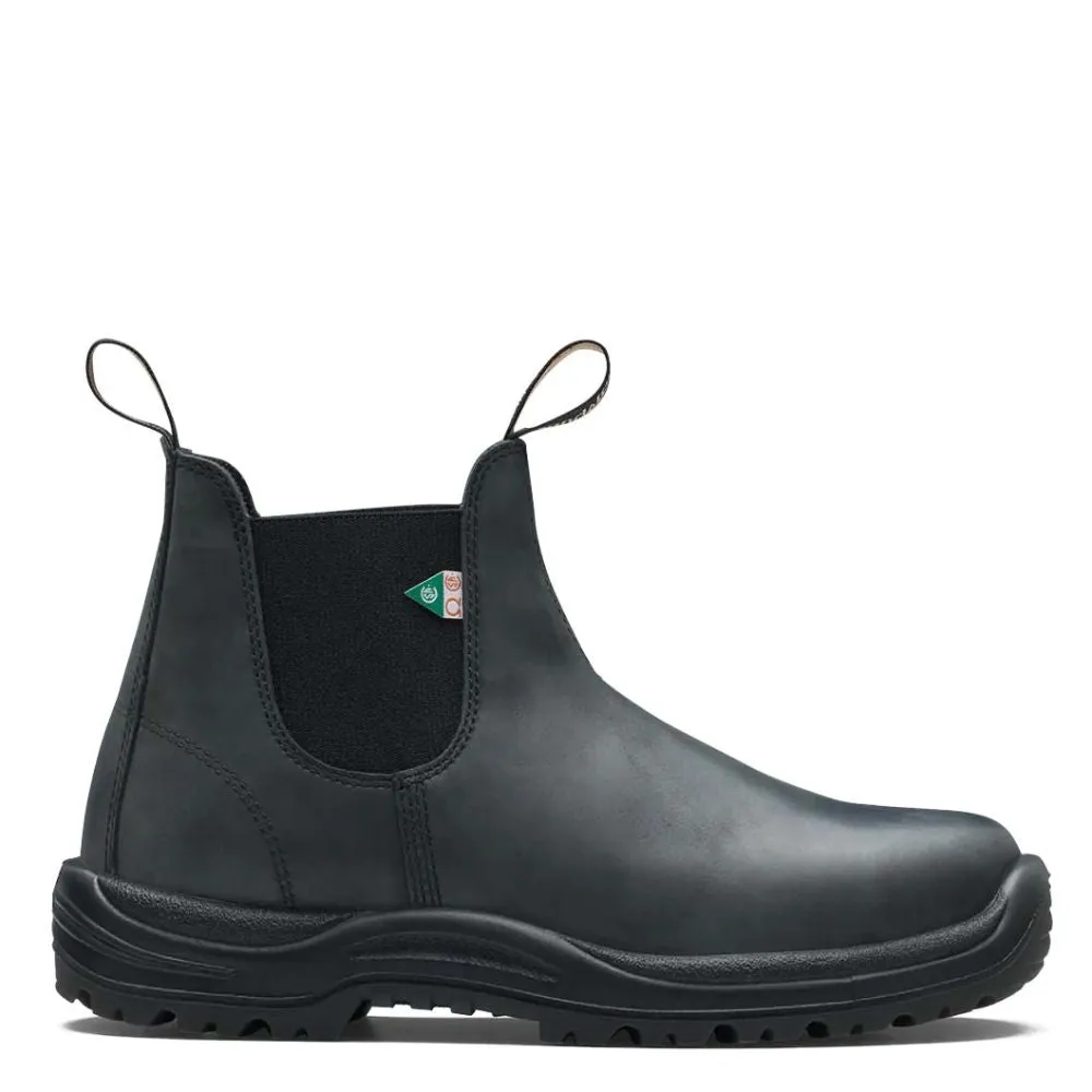 Synthetic Blundstone Work & Safety Boot 181 in Waxy Rustic Black Leather Lining Nature Ready