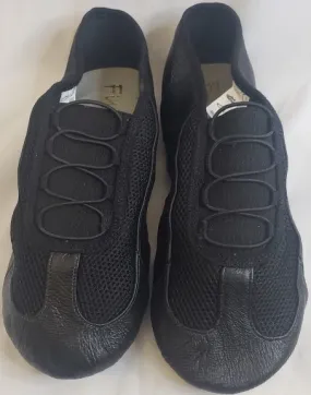 Seamless Fit Running Errands Alfred -- Mesh Split Sole Jazz Slip-On, Suede Sole -- Black