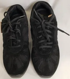 Logan -- Sueded Split Sole Dancesneaker -- Black Breathable Lining