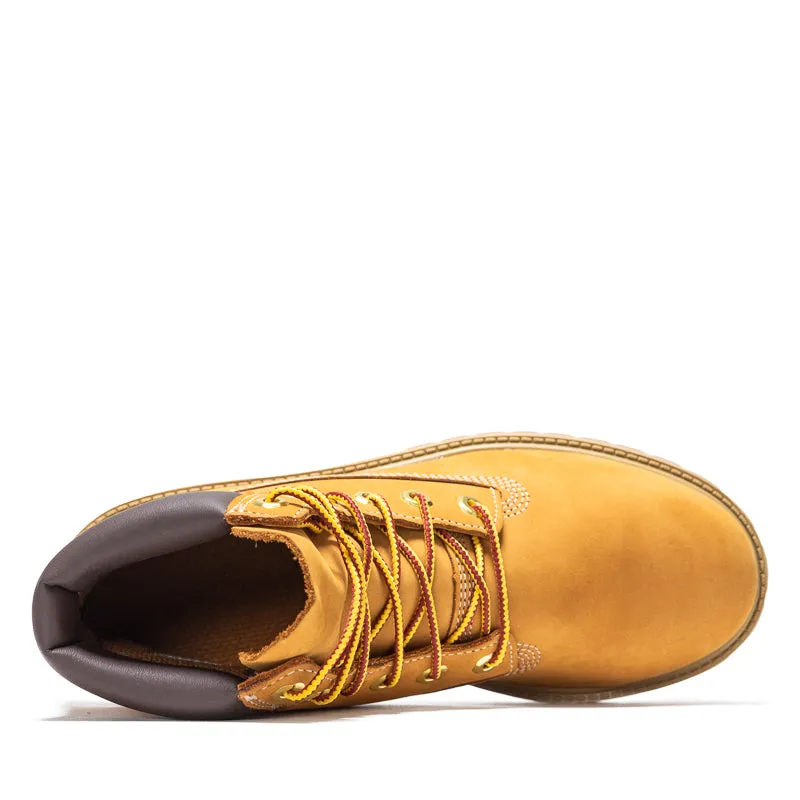 Timberland 6" Lace Up Waterproof Boot (GS) - Wheat Cushioned Step Urban Traveler Roll Up
