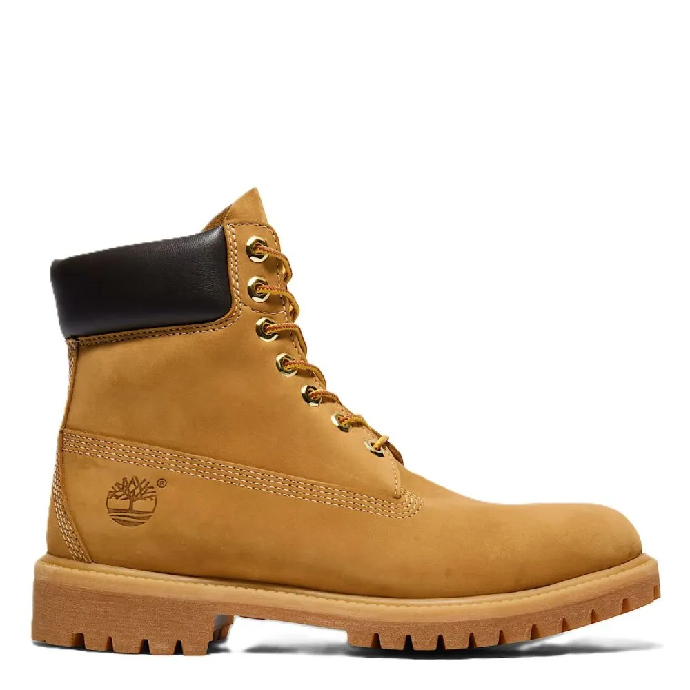 Mountain Path day trip Timberland Men's 6-Inch Premium Waterproof Boot in Wheat Nubuck All-Weather Wear