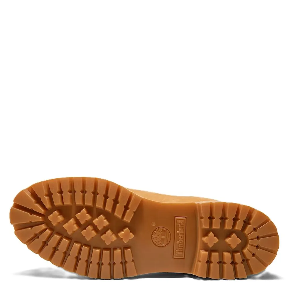 Long Hike Timberland Men's 6-Inch Premium Waterproof Boot in Wheat Nubuck Breathable Finish