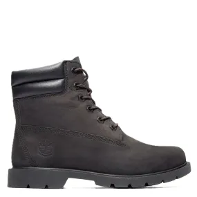Flexible Shank Timberland Women's Linden Woods 6-Inch Waterproof Boot in Black ClosedToe
