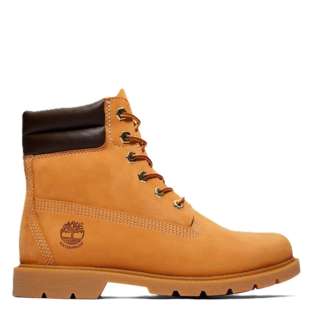 Quick   Dry Timberland Women's Linden Woods 6-Inch Waterproof Boot in Wheat Silver Accents
