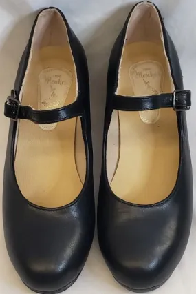 2.25" Marta -- Flamenco Shoe -- Black Leather Anti Slip Field Walk