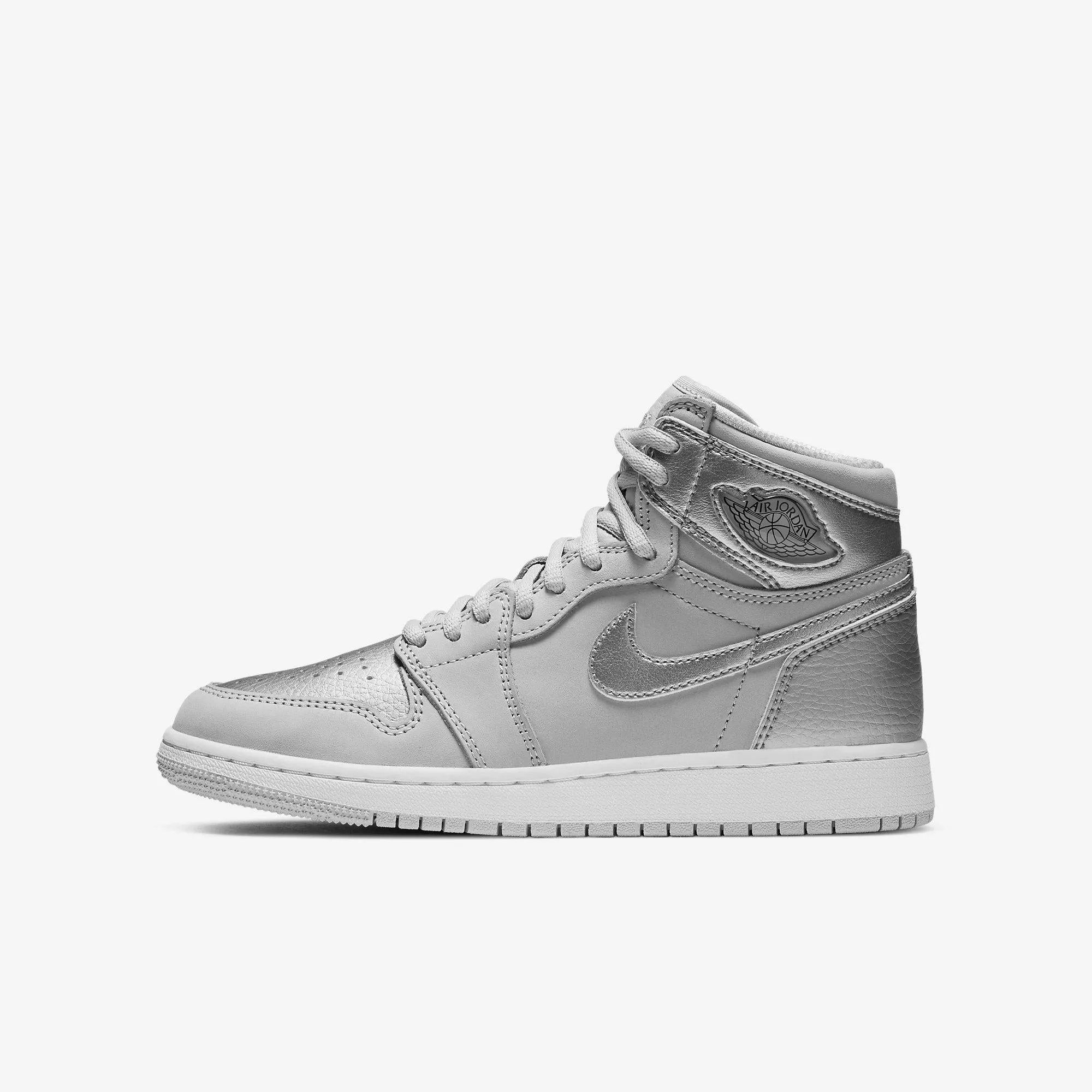 Unique Sole (GS) Air Jordan 1 Retro High OG 'Japan Metallic Silver' (2020) 575441-029