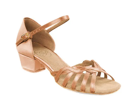 1.5" Charmy -- Latin Sandal -- Flesh Satin Comfort Curve