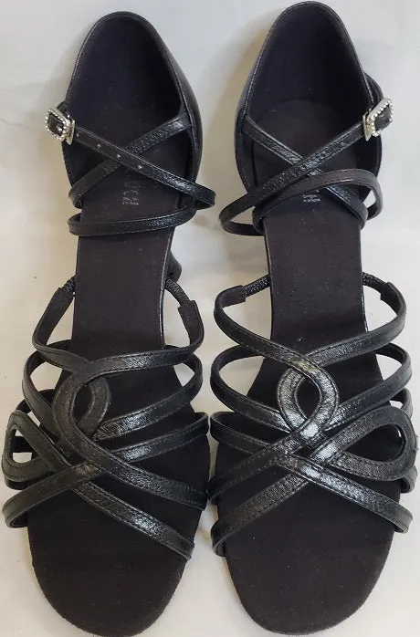 Dock Easy Trendy 2.5" Brenda -- Flare Heel Latin Sandal -- Black
