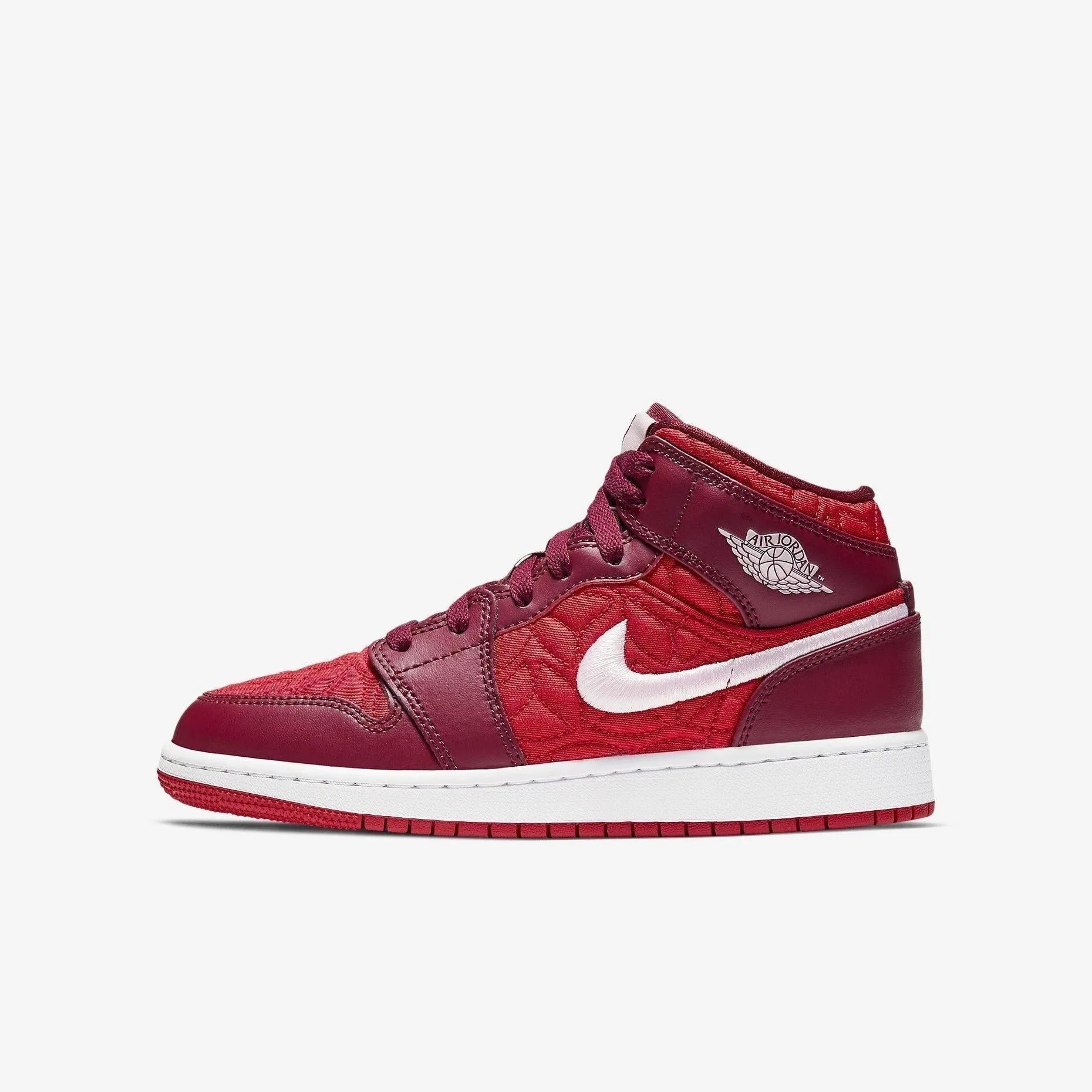 Comfort arch Brave Walk (GS) Air Jordan 1 Mid SE 'Red Quilt / Valentine's Day' (2020) AV5174-600
