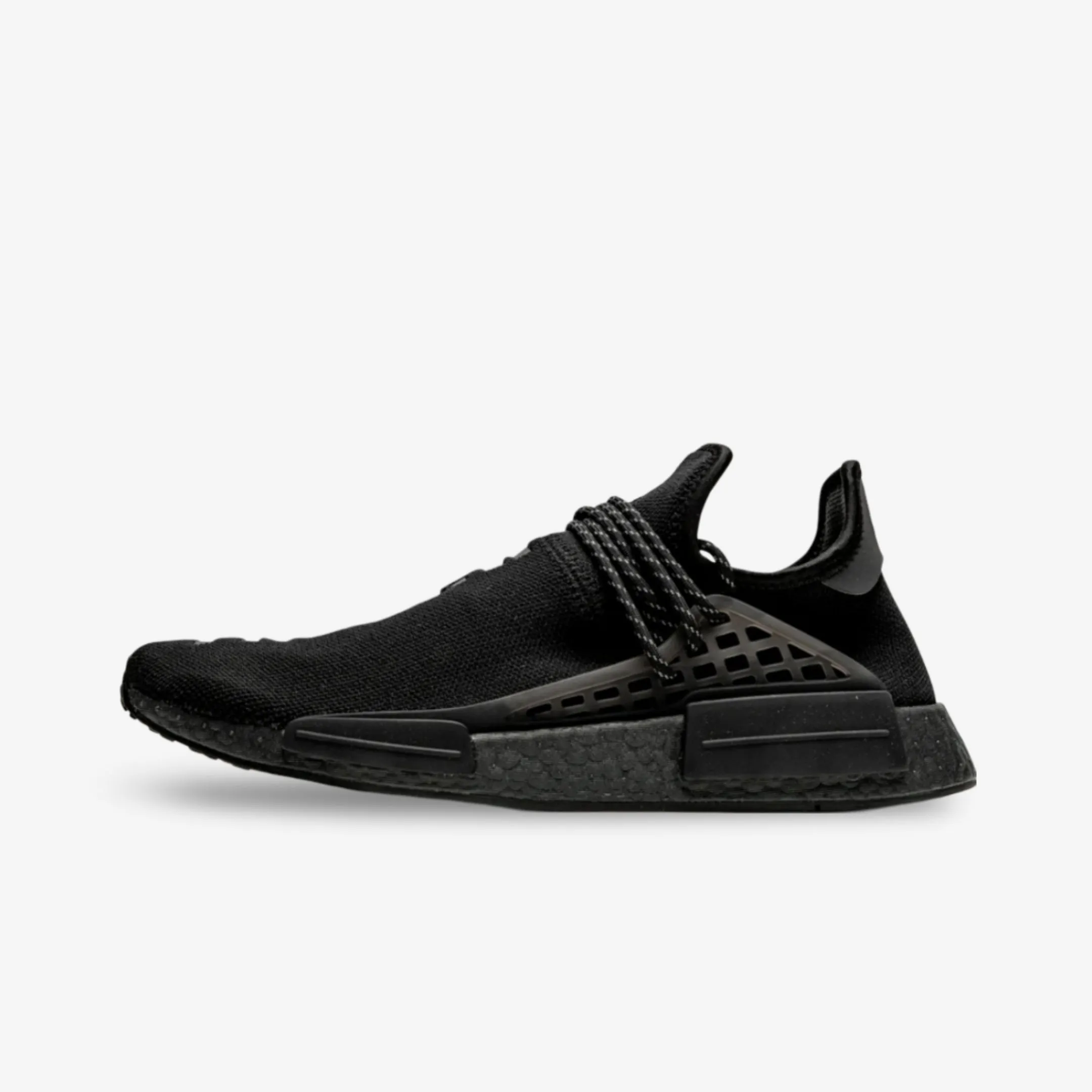 Energy return (Men's) adidas x Pharrell Williams NMD Human Race 'Triple Black' (2021) GX2487