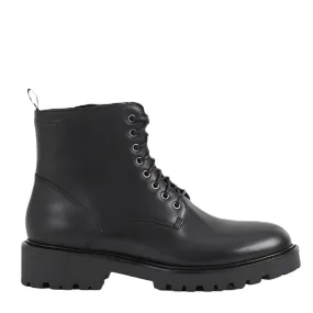 Vagabond Women's Kenova Boots in Black Leather Wool Lined Comfort Oriented