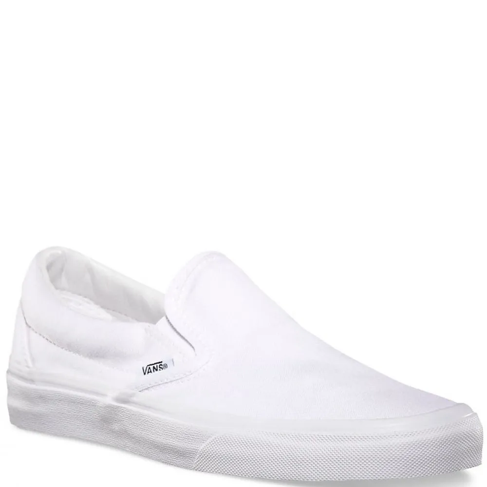 Zip Closure Vans Slip-On in True White Weave Style