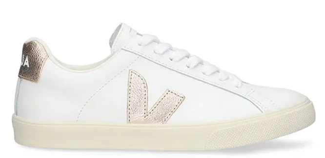 Veja Esplar Leather White Platine Shock absorption