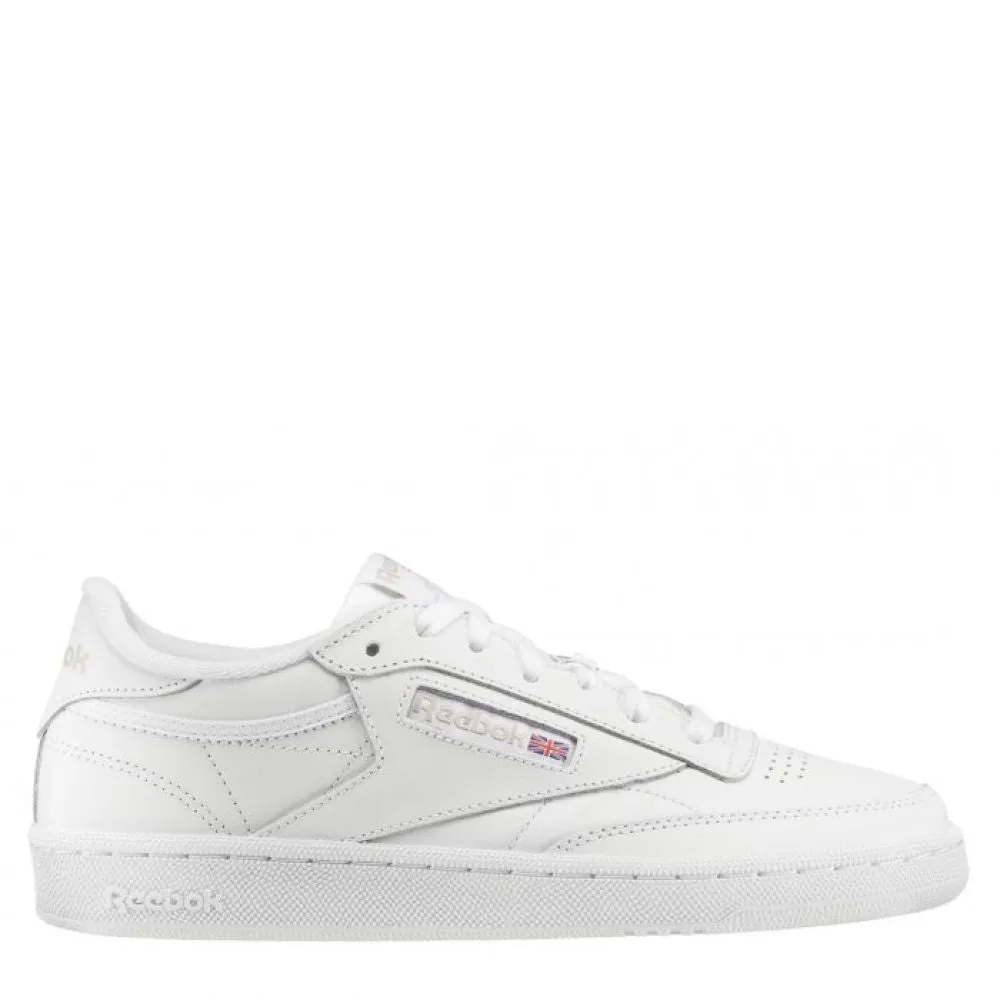 Soft Material Reebok Women's Club C 85 in White/Sheer Grey
