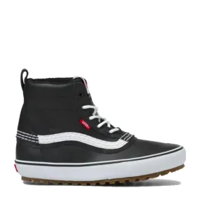 Wide Purpose Vans Standard Mid MTE Boot in Black/White Gloss Mood Padded Tongue