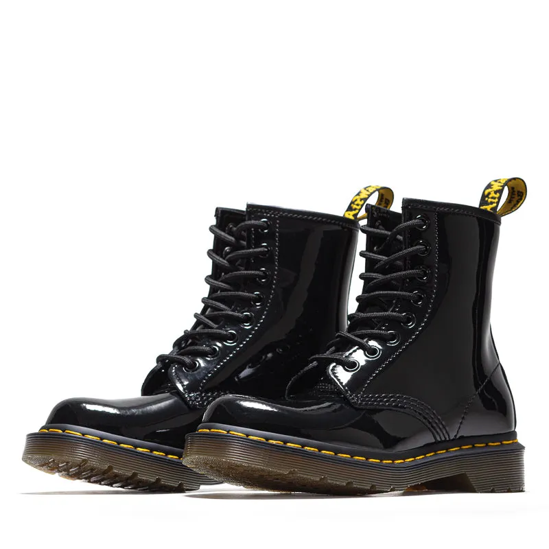 Rugged Built River Crossing Zip Fast Women's Dr. Martens 1460 - Black Patent Lamper