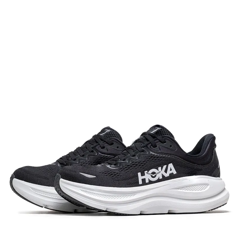 Women's Hoka Bondi 9 - Black/White Curvy Running