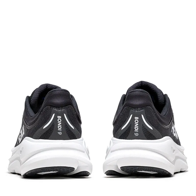 Women's Hoka Bondi 9 - Black/White running in corporate runs shoes quick - drying lining shoes