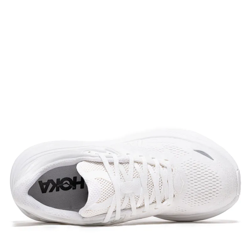 running shoes for casual female joggers morning running shoes Women's Hoka Bondi 9 - White/White