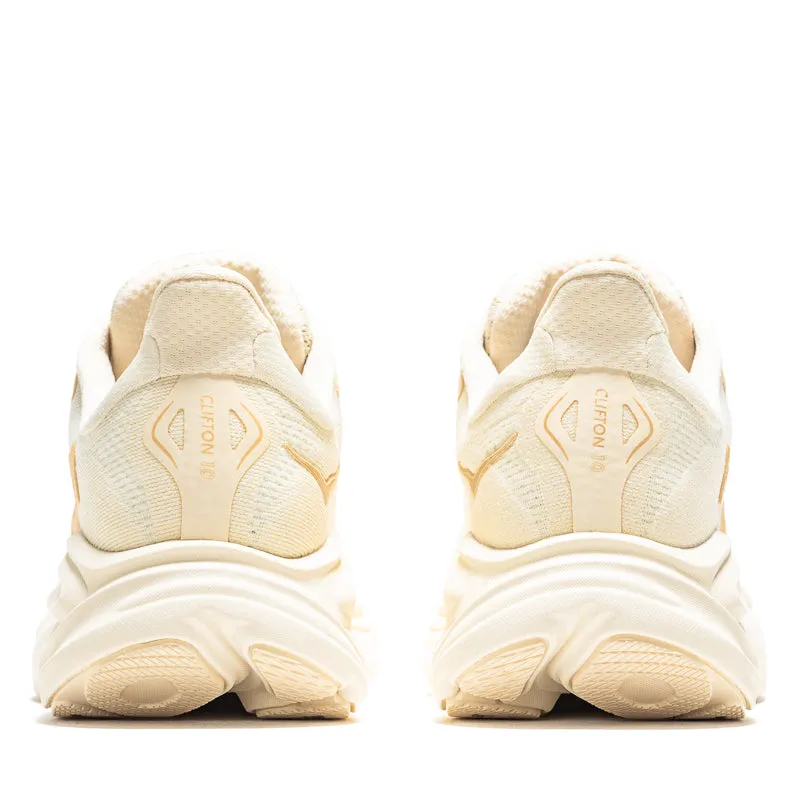 Women's Hoka Clifton 10 - Vanilla/Birch retro running gear plyometric shoes