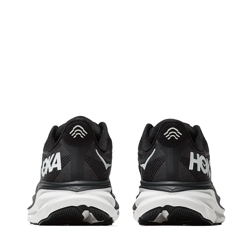 Women's Hoka Clifton 9 - Black/White smooth - lining shoes