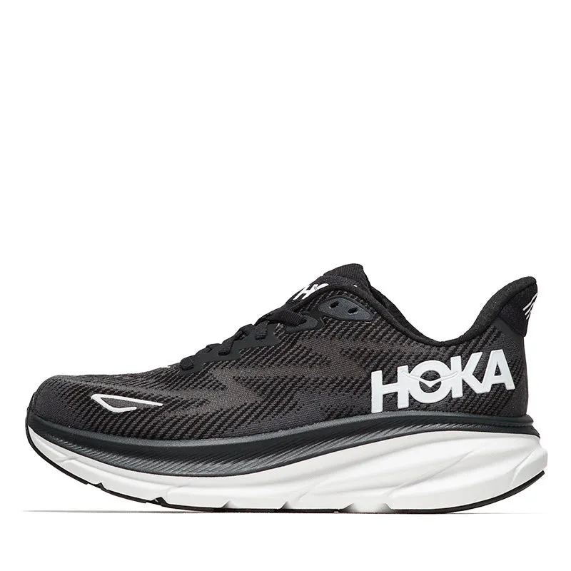 reflective - material running shoes downhill running shoes Women's Hoka Clifton 9 - Black/White